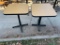 Lot of 2 Restaurant Tables, Single Pedestal, Laminate Top, 24in x 24in