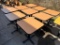 Lot of 9 Restaurant Tables, Single Pedestal, Laminate Top, 24in x 24in