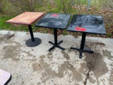 Lot of 3 Restaurant Tables, 24in x 30in