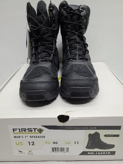 First Tactical Men's 7" Operator SIZE 12 Boots - Black