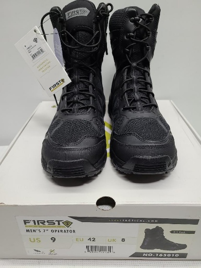First Tactical Men's 7" Operator SIZE 9 Boots - Black