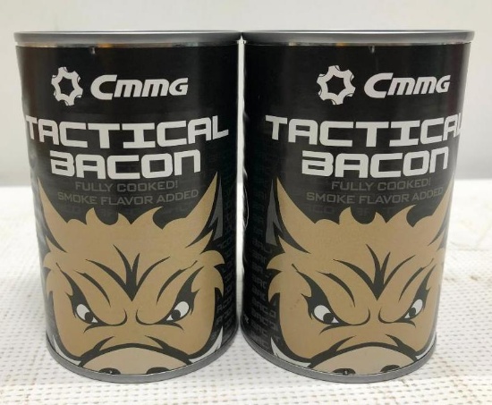 2 Items CMMG Tactical Bacon Cans Fully Cooked Smoke Flavor Added