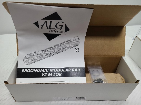 ALG Defense 13" Ergonomic Modular Rail V2 M-Lok Gray - Unopen Box