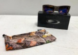 Oakley Sunglasses Frame Woodland Camo, Lens Shallow Blue Iridium Polarized