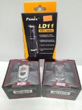 (3) Flashlights - Fenix LD11 300 Lumens & (2) NEBO Mycro 400 Lumens Necklaces - Black & Silver