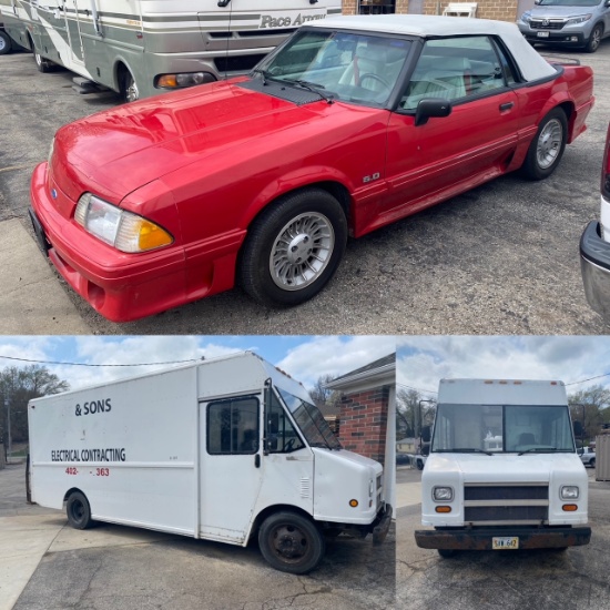 Mustang Convertible, Chevy Utilimaster Bread Truck