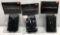 (3) Tacprogear Single Rifle Mag Pouches w/ Open Top - Black