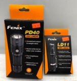 (2) Fenix Flashlights - PD40 1600 Lumens & LD11 300 Lumens