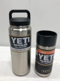 (2) YETI Ramblers - 26 oz Bottle & 12 oz Bottle Black