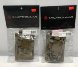 (2) Tacprogear Single Rifle Mag Pouches w/ Universal Pistol Mag Pocket