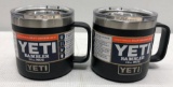 (2) YETI Rambler 14 oz Mugs - Black