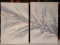 Original Mario de Ferrante Mid Century Abstract 2-Piece Modern Oil Canvas Painting 24