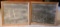 Lot of 2 Framed Prints 26in x 22in ea. Vintage Photo of Omaha, NE and Eppley Airport