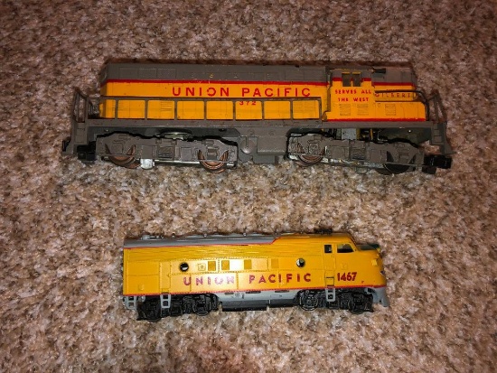 Gilbert No. 372 and 1467 Union Pacific Locomotive and Tender, HO Scale