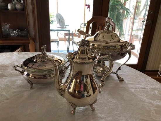 Group of Silver Tableware - Royal Rose by Wallace, etc.