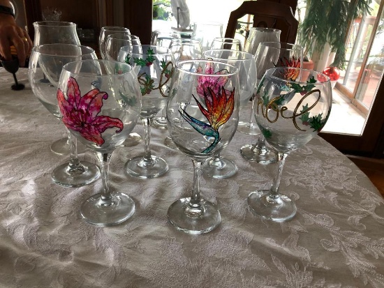 Group of Wine Glasses & Holiday Stemware