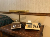 Brass Desk Lamp, Vintage Pencil Sharpener and Adding Machine