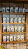 Collectible Ceramic Spice Jars w/ Spice Jar Rack