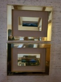 Framed Brass, Glass and Foothills Prints
