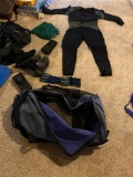 Scuba Diving Gears - BCD, Size 10 Shoes, Size Large Fins, XL Suit, 2 Regulators, Weights, Mask &