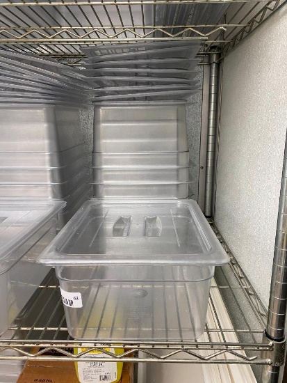 (8) Cambro EN 631-1 CAMWEAR 26CW 6in Deep Half Size Food Pan w/ Lid