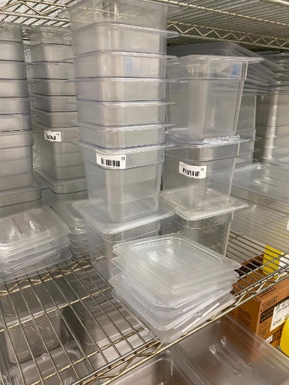 (8) Cambro EN 631-1 CAMWEAR 66CW 6in Deep 1/6 Size Food Pan w/ Lid