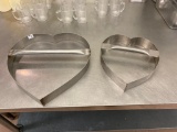 2 Heart Shaped Pizza Dough Presses or Cutters