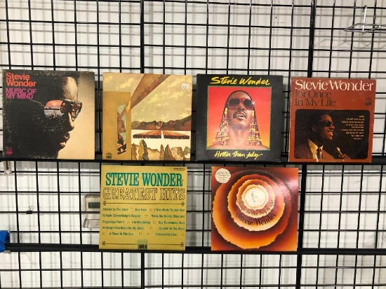 (6) Stevie Wonder Record Albums,