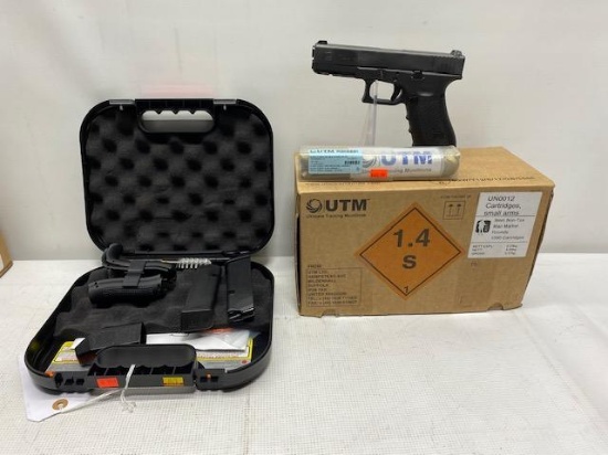 PAY ATTENTION: RARE SET UP; Glock G17 9mm Pistol, UTM Conversion Kit & 1000 Man Marker Rounds