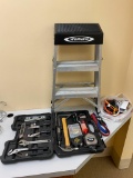 Tool Kit, Werner 3ft A-Frame Step Ladder & Misc. Cords & Power Strips, 2 Bungie Cords