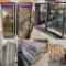 4 Walk-In Cooler Glass Door Frames, 8 Glass Doors, 12 LED Lights & 50+ Merchandiser Shelves & 8