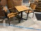 Patio Table w/ Matching Chairs, 24in Square Table Top, 2 Chairs