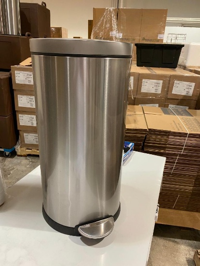simplehuman Foot Lever Stainless Steel Waste Basket / Trash Can