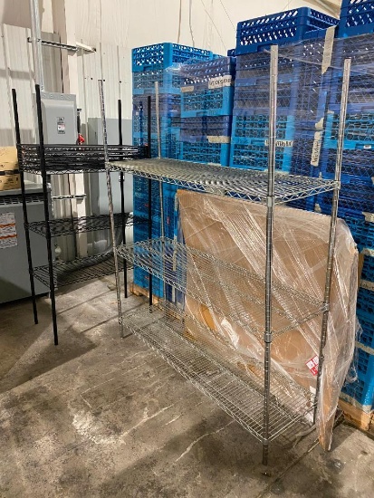 Lot of 2 Stationary Shelving Units