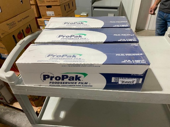 3 New Sealed Boxes ProPak Food Service Film, 18 In x 2,000 Ft, 6,000 Total Feet, Sealed