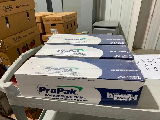 3 New Sealed Boxes ProPak Food Service Film, 18 In x 2,000 Ft, 6,000 Total Feet, Sealed