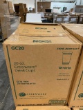 Sealed Box of 1,000 20oz Greenware Drink Cups, 20 Sleeves of 50, Clear Plastic, No Lids # GC20