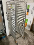 Winholt Model: AL-1820B 20 Pan End Load Medium-Duty Aluminum Bun / Sheet Pan Rack, Mobile