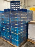 Pallet of 56 Count: RC16-114 - OptiClean 16-Compartment Divided Glass Rack - Carlisle Blue