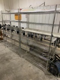 Lot of 3 Stationary Shelving Units, 72in x 18in x 48in