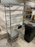 Chrome NSF Stationary Wire Shelving Rack, 5 Shelves, 74in x 18in x 48in