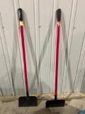 Lot of 2 Bully Tools Scrapers w/ Fiberglass Handles