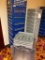 225 12 oz Goblet Glasses / Water Glasses, 9 Racks of 25 w/ Glass Rack Dolly