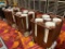 Restaurant China & Dish Caddys, 600 - 8in Vertex Plates / Platters w/ 3 Dish Caddy & Caddy Covers