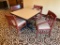 Restaurant Table & 4 Chairs, Plymold 36in Square Single Pedestal Table