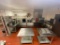 U-Shape Kitchen Prep Table Area w/ Storage Shelves, Lower Shelves, 36in H, 30in D, 16Ft L, 6Ft Ea