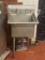 Stainless Steel Single Compartment Mop/Warehouse/Kitchen Sink - 12in Deep