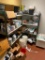 Lot of 2, HD Plastic Adjustable Dunnage Shelving Units, 72in x 48in x 24in