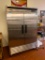 Saturn Model S49R 2 Door Stainless Steel Refrigerated Cooler on Mobile Casters