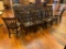 32 Solid Wood Restaurant Chairs, Dark Stain, Ladder Back